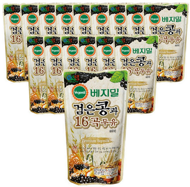 베지밀 검은콩과 16곡두유파우치190ml x45개, 190ml, 45개