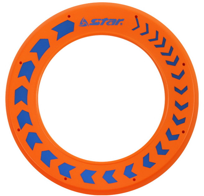 오와식스 스타 링 프리즈비 NXX107 원반던지기 고리걸기놀이 말랑말랑재질, 오렌지, 1개