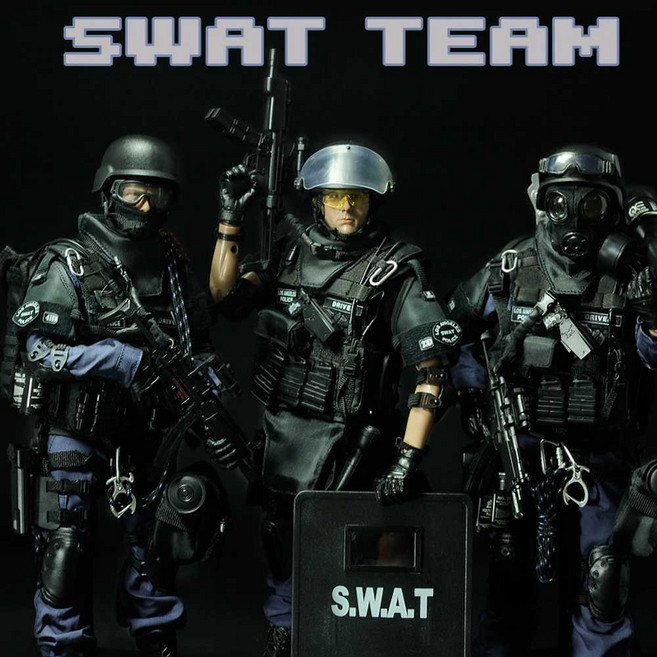 군인 피규어 SWAT 경찰 병사 장난감 전투 전쟁 장식품 밀덕, NX02 차단기, 1개
