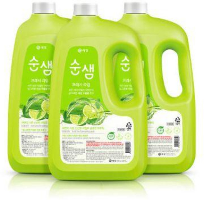 테온셀 애경 주방세제 순샘 - 3L 3개