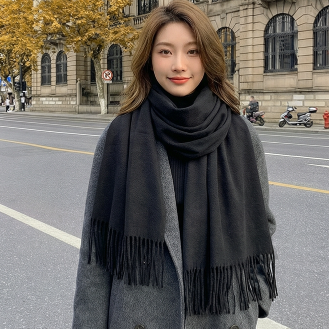 R Succeed I 여성 겨울 데일리 머플러 소프트 따뜻한 패션 목도리