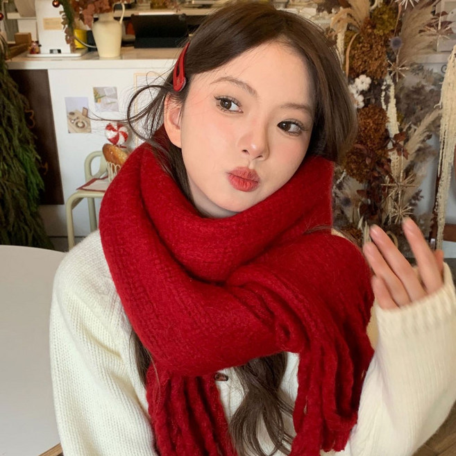 지앤와이 폭닥포근 단색 소프트 롱 목도리 머플러