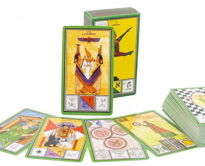 80Pcs 타로 데크 의식 마술 카드 그림 합성 3 판 10.6x6.3cm 게임의 세 가지 위대한 기둥, 01 TN06N