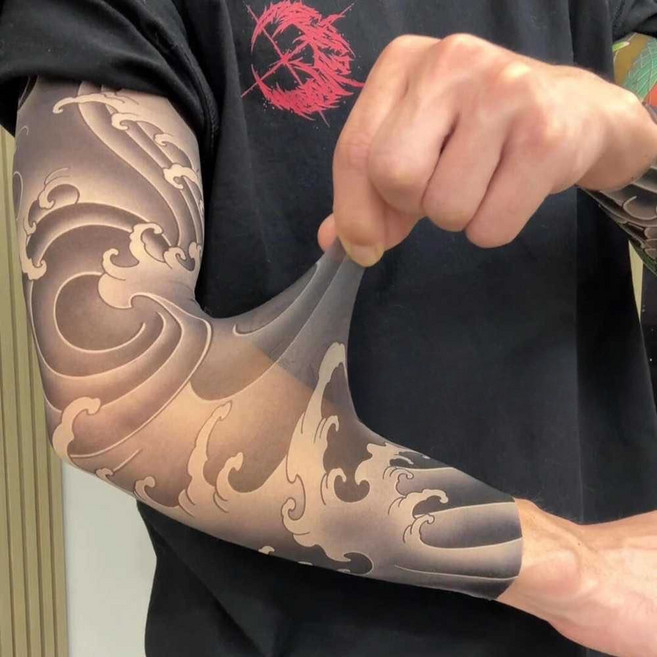 Mexholin문신 토시 이레즈미 운전 스킨 UV 차단 라이딩 얇은Mexholin, 1개, 상세페이지 참고