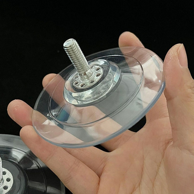 대형 큐방 강력 흡착 빨판 거울 유리 볼트 투명 압착 고무 욕실 타일 베란다 고정 설치 걸이 뽁뽁이, 큐방053550YS, 1개