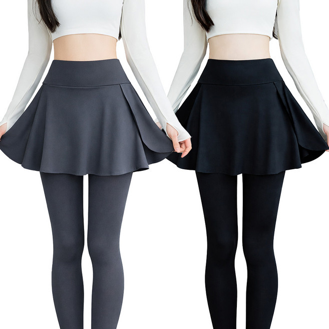 티나 1+1 여성 플레어 스커트 레깅스 2매 하이웨스트 요가 필라테스 운동 치마레깅스