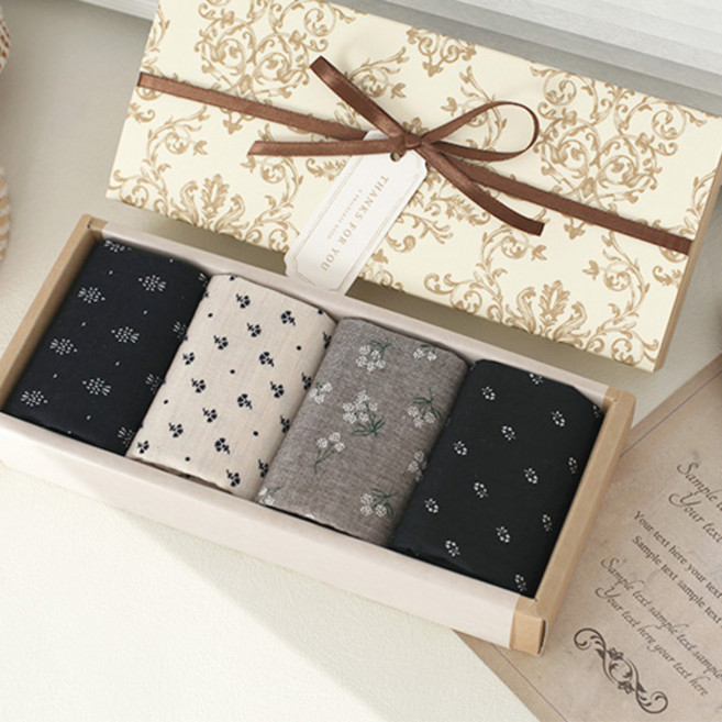 매너 4종 남자 명품 손수건 순면100%