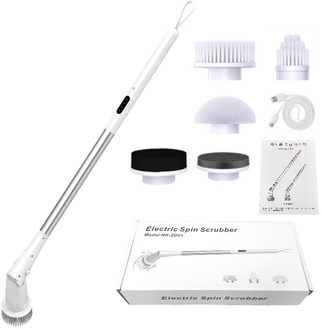 캐시풀 무선 전동 다용도 화장실 욕실 청소기, 1개