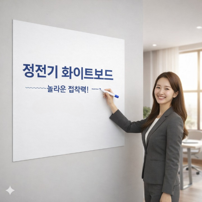 미르아 설치는 간단 활용은 무궁무진 붙이는 화이트보드, 화이트계열