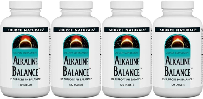 Source Naturals 소스내추럴스 알칼리성 밸런스 테블릿, 120정, 4개, 120정 - 쿠팡