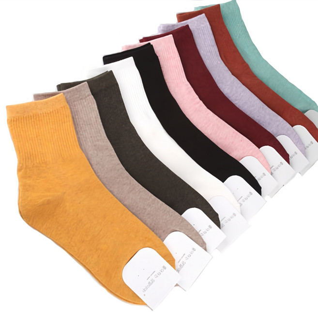 양말예찬 여성 하프골지 무지양말 10개세트