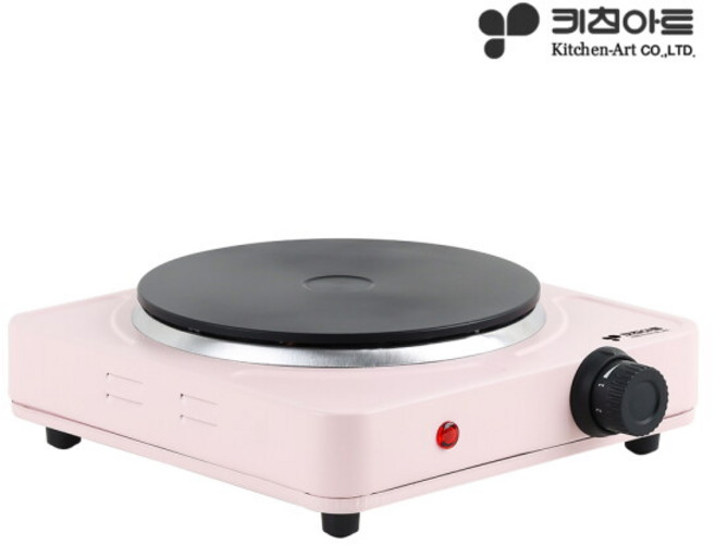 (가전용품) 키친아트 핫플레이트 1구 전기레인지 휴대용 전기곤로 고화력 핑크 KP-2650, 상세 설명 참조