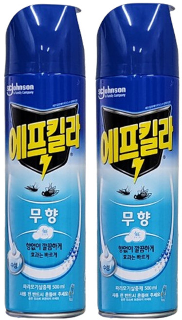 에프킬라 수성 에어로졸 살중제 무향, 500ml, 2개