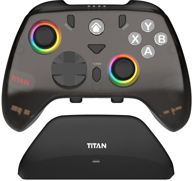 제닉스크리에이티브 타이탄 GP5 게임패드 PC닌텐도 컨트롤러 조이스틱, 1개, 블랙