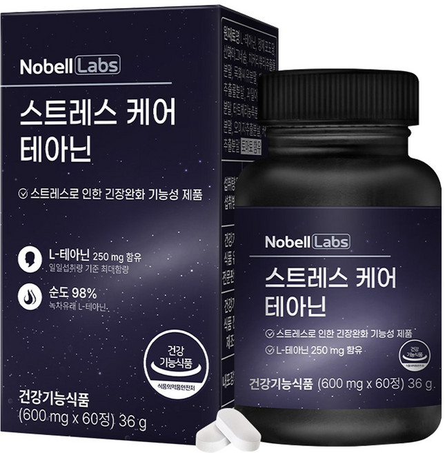 노벨랩스 스트레스 케어 테아닌, 1박스, 60정