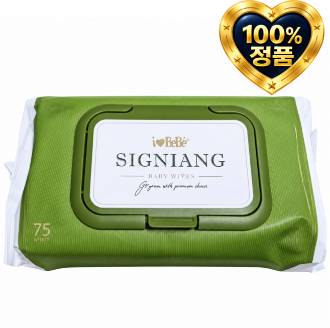5위 - 아이러브베베 시그니앙 오가든 아기물티슈 캡형, 75g, 77매, 20개