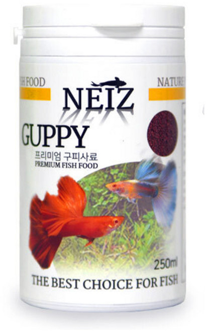 네이즈 프리미엄 수족관 구피 사료 고단백 영양사료, 250ml, 1개
