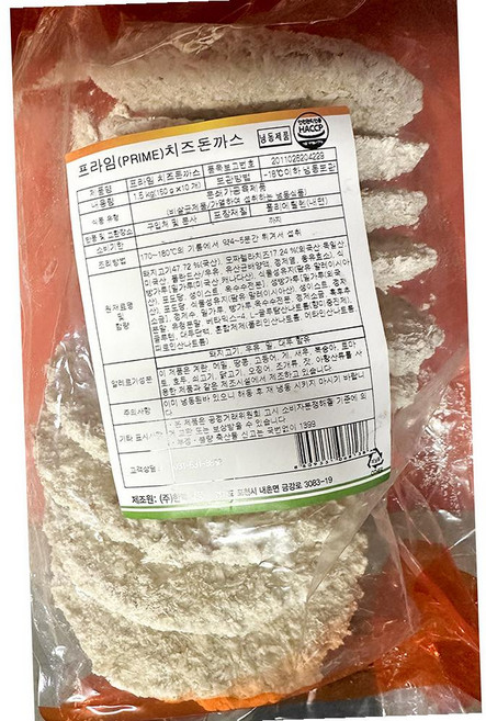한맥 프라임 치즈 돈까스 1.5kg 냉동식품 돼지고기 튀김 간편식, 1개