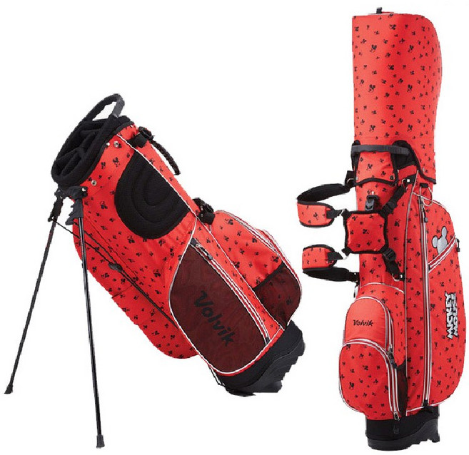 볼빅 VAIB 디즈니 미키패턴 골프 스탠드백, 레드