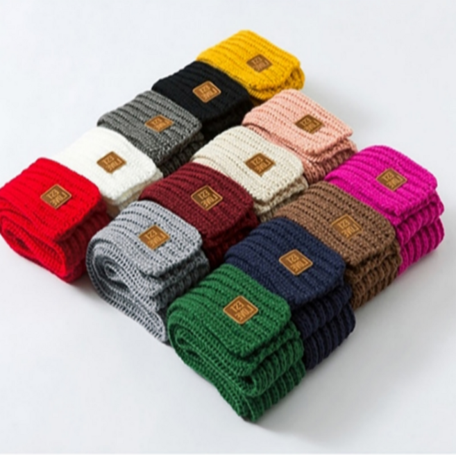 호야마트 2025 목도리 니트 머플러 이스트러브, 크림, 1개