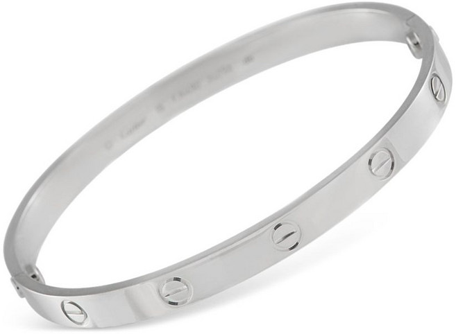 까르띠에 중고 러브 18K 화이트 골드 브레이슬릿