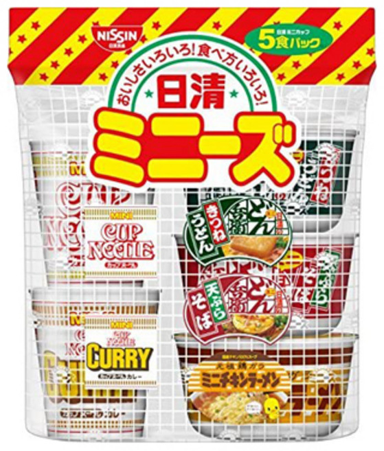 닛신 미니 컵라면 5종세트, 1개