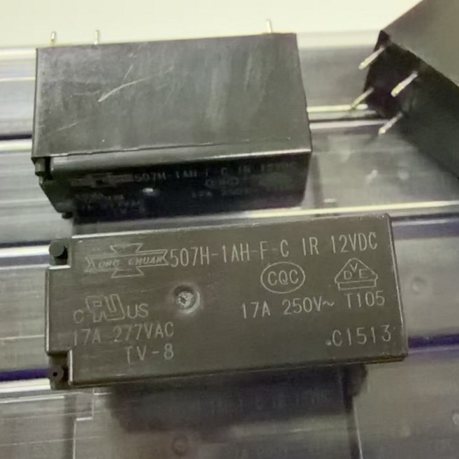 SONG CHUAN 507H-1AH-F-C 12V 6腳 兩開兩閉 繼電器, 1個