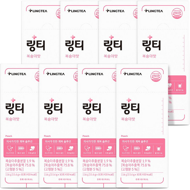 링티 복숭아맛, 11.6g, 80개