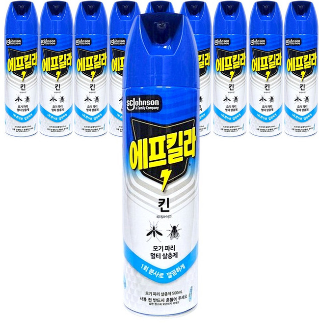에프킬라 큐 수성에로솔 킨, 500ml, 10개