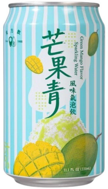 東方飲 芒果青風味氣泡飲, 24個, 330ml