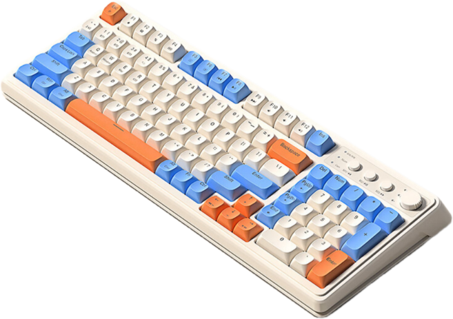 AULA 3모드 유무선 키보드 RGB 버전, 무쉐 오렌지, S99, 제조사축