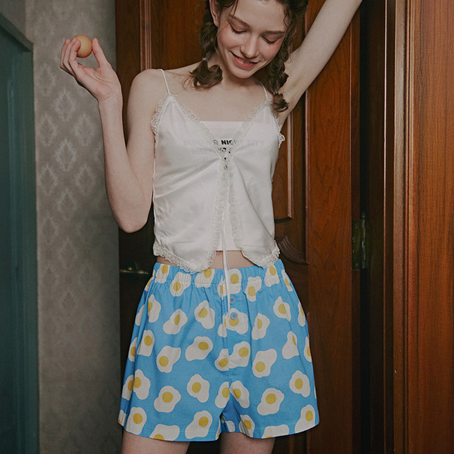 주디앤 에그 파자마 쇼츠 팬츠