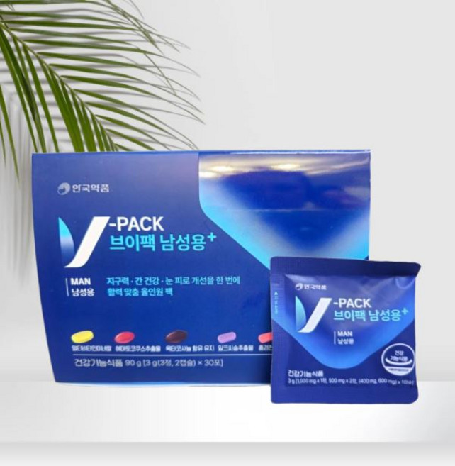 브이팩 남성용 멀티비타민, 90g, 3개
