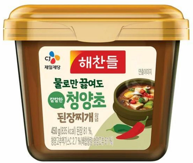 CJ 해찬들 물로만끓여도 칼칼한 청양초 된장찌개양념, 450g, 48개