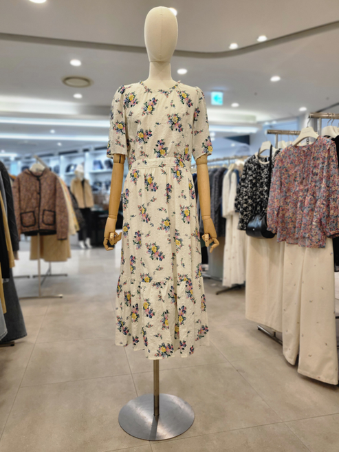 써스데이아일랜드 빅 플라워 패턴 원피스 T254MOP259W