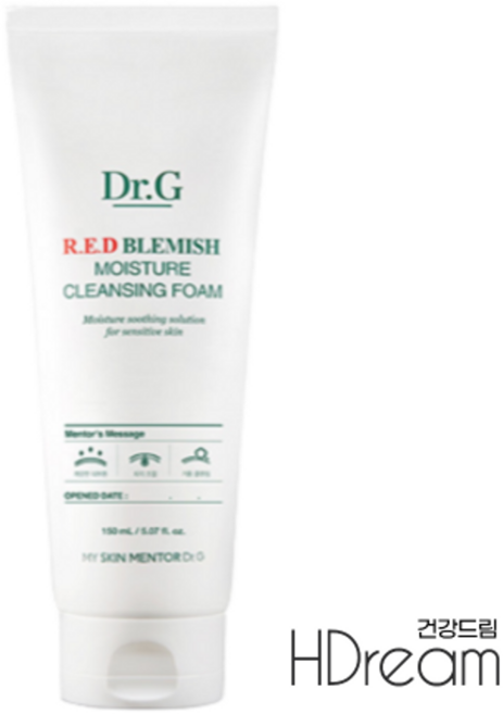 닥터지 레드 블레미쉬 모이스처 클렌징 폼 순한 촉촉한 민감성 폼클렌징 HD 닥터지, 150ml, 1개