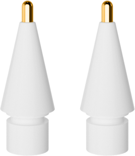 애플펜슬 반영구 메탈 원형펜촉 만년필펜촉 세모펜촉, 2개, 화이트, 롱메탈펜촉