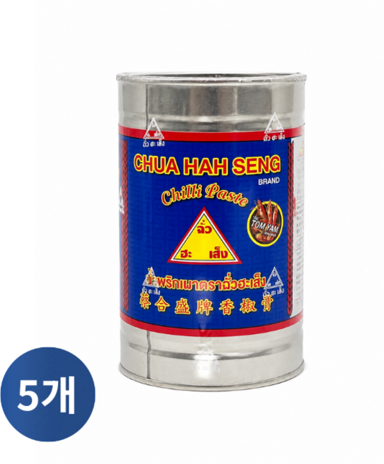 태국 추후생 칠리 페이스트 Chua Hah Seng, 5개, 800g
