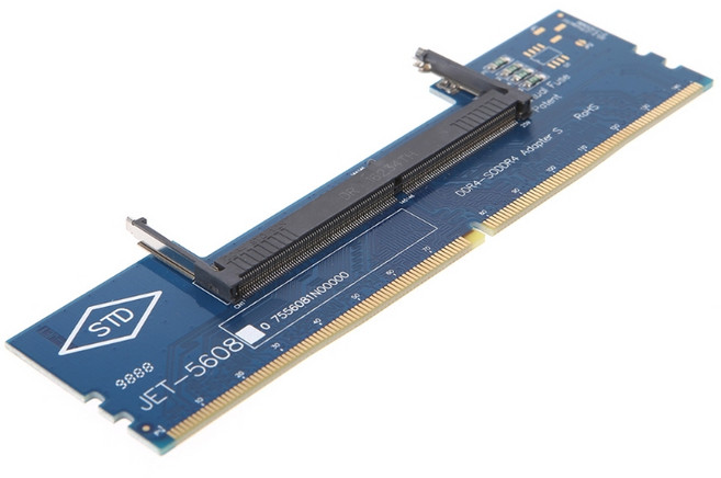 노트북 DDR4 메모리-데스크탑 어댑터 카드 메모리 테스터 SO DIMM에서 DDR4 컨버터 3200/2666/2400/2133MHz 주파수, 01 Black
