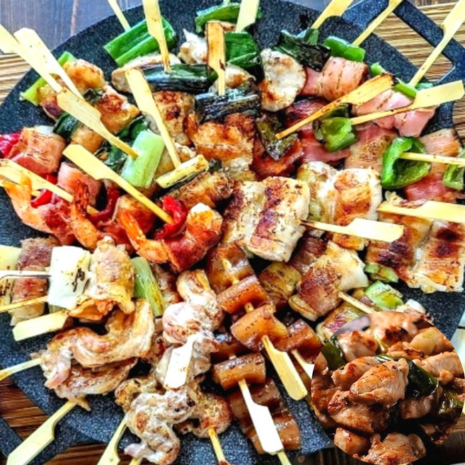 캠핑용 모듬꼬치 구이세트, 400g, 16세트