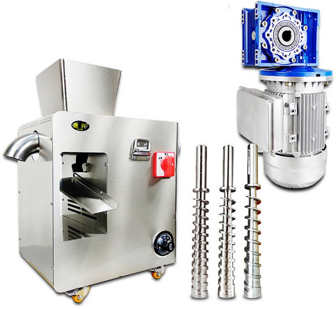 기름짜는기계 채유기 소형기름압착기 스테인레스 스틸 오일 프레스 기계 상업용 가정용 땅콩 추출기 뜨거운 콩 참깨 가격, JP, 옵션01) 220V
