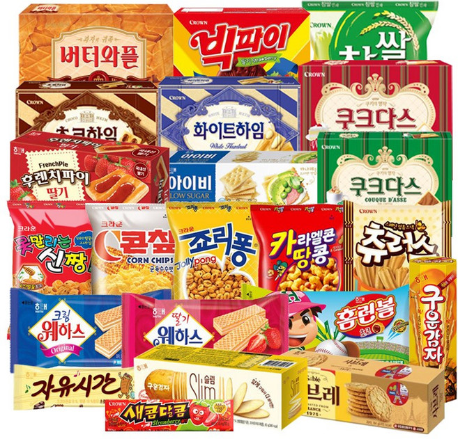 스낵1번지 과자 간식 선물세트 22종 사무실간식 탕비실 간식꾸러미, 1개