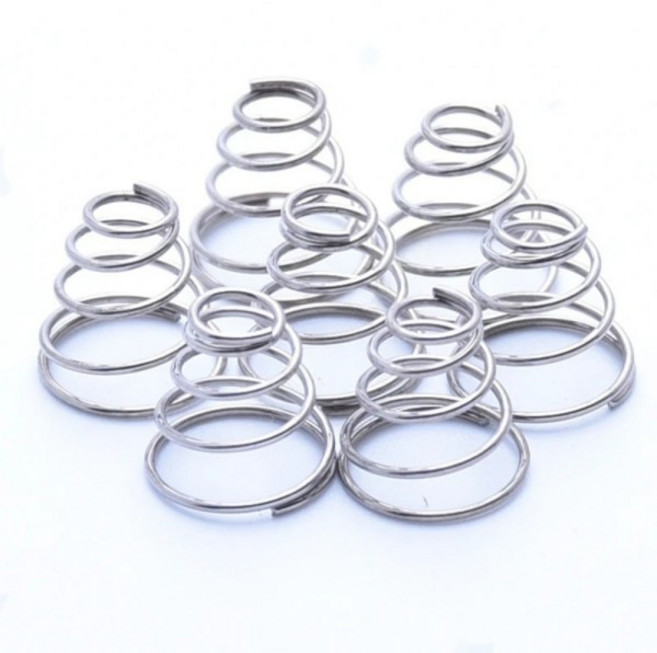 높이 7-50mm 와이어 직경 0.4 스테인레스 스틸 소형 테이퍼 타워 압력 스프링 원추형 콘, 1Pc, 0.4x5-10x15-8