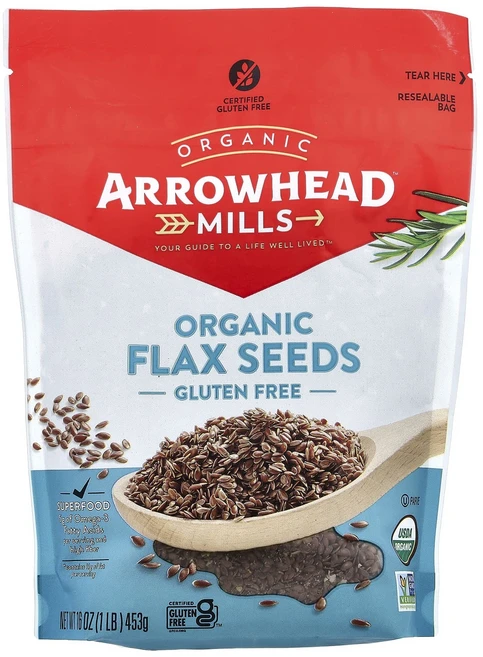 건강챙기세요 Arrowhead Mills 유기농 아마씨 453g(16oz) 백살까지오래오래, ArrowheadMills유기농아마씨453g16oz - 쿠팡