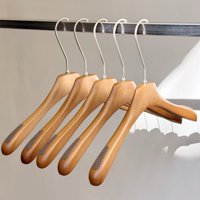 올지 헤리티지 원목 옷걸이, 10개, 원목 여성 3.0 어깨보호형