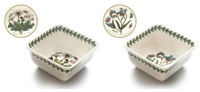 포트메리온 사각 볼 찬기, 화이트, 2개