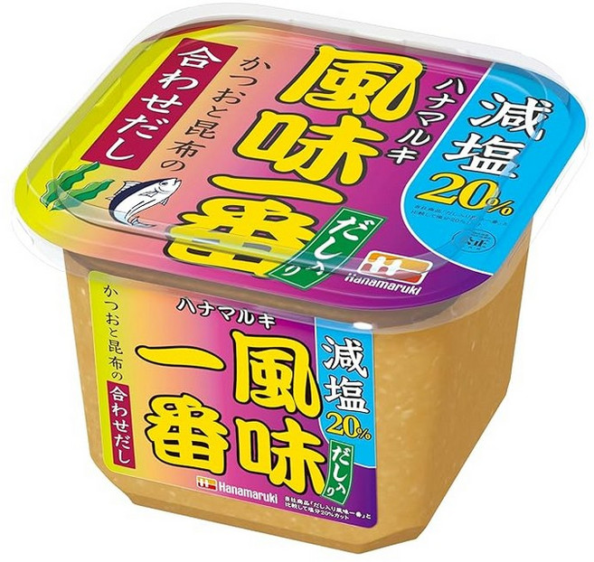 하나마루키 Hanamaruki 다시이리 후미이치반 저염 된장 650g 3개입, 3개