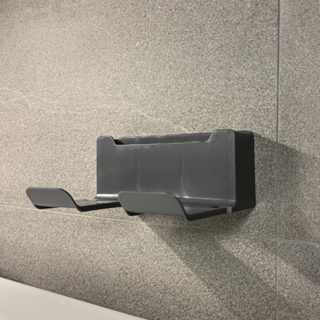 코르사 무타공식 고강도 접착 수납용 드라이기 거치대, 그레이, 1개