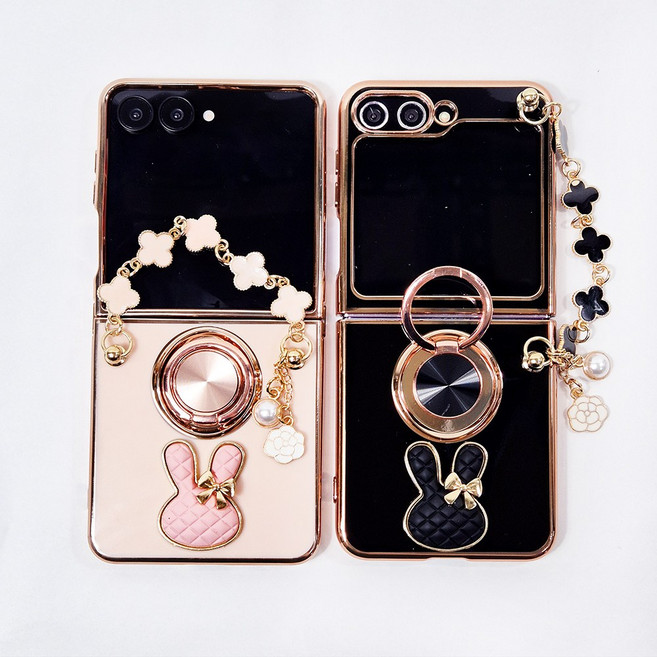 뉴욕마켓 z플립6 폰스트랩 자석 마그네틱 골드링 래빗 핑거 거치대 휴대폰 케이스