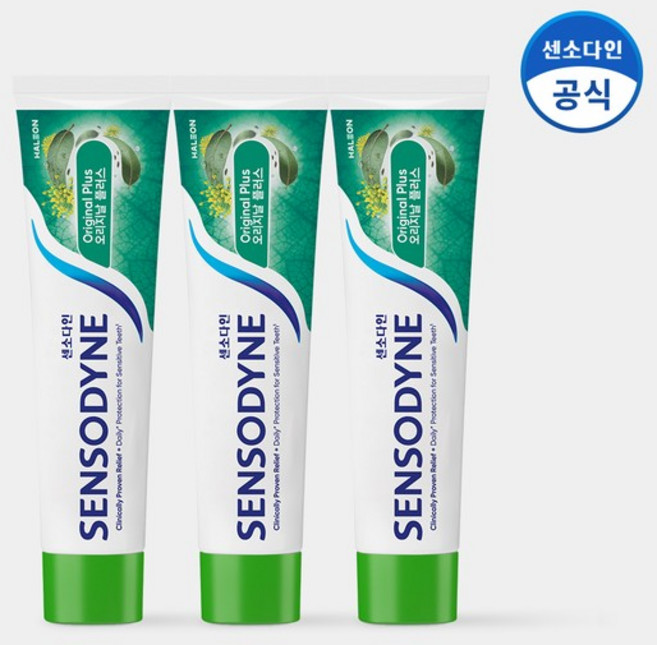 센소다인 오리지날 플러스 치약, 100g, 3개